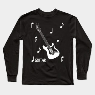 Musical Notes Electric Guitar Long Sleeve T-Shirt